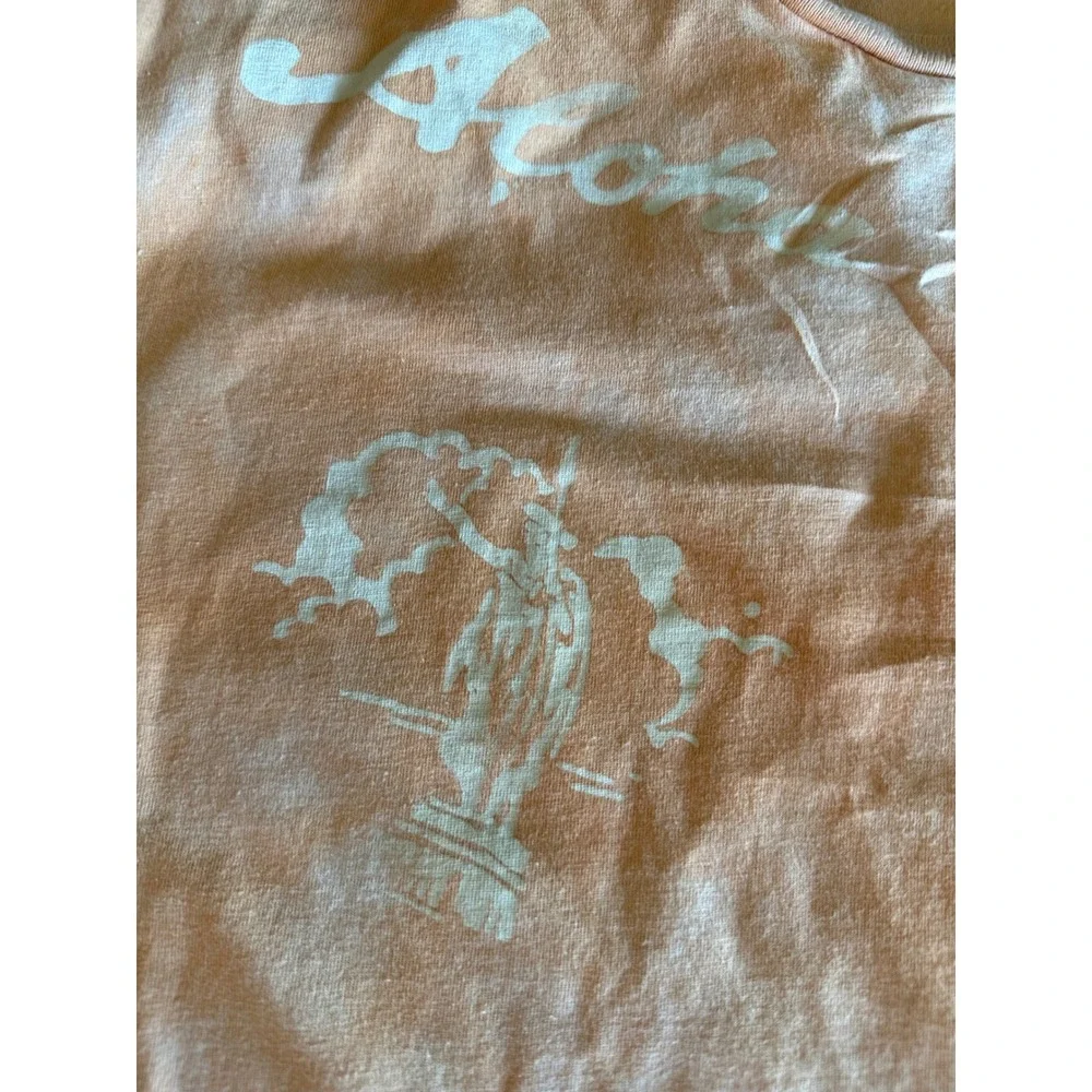 Polo Ralph Lauren Classic Fit Graphic Tee - Peach Hawaiian Print (Large)